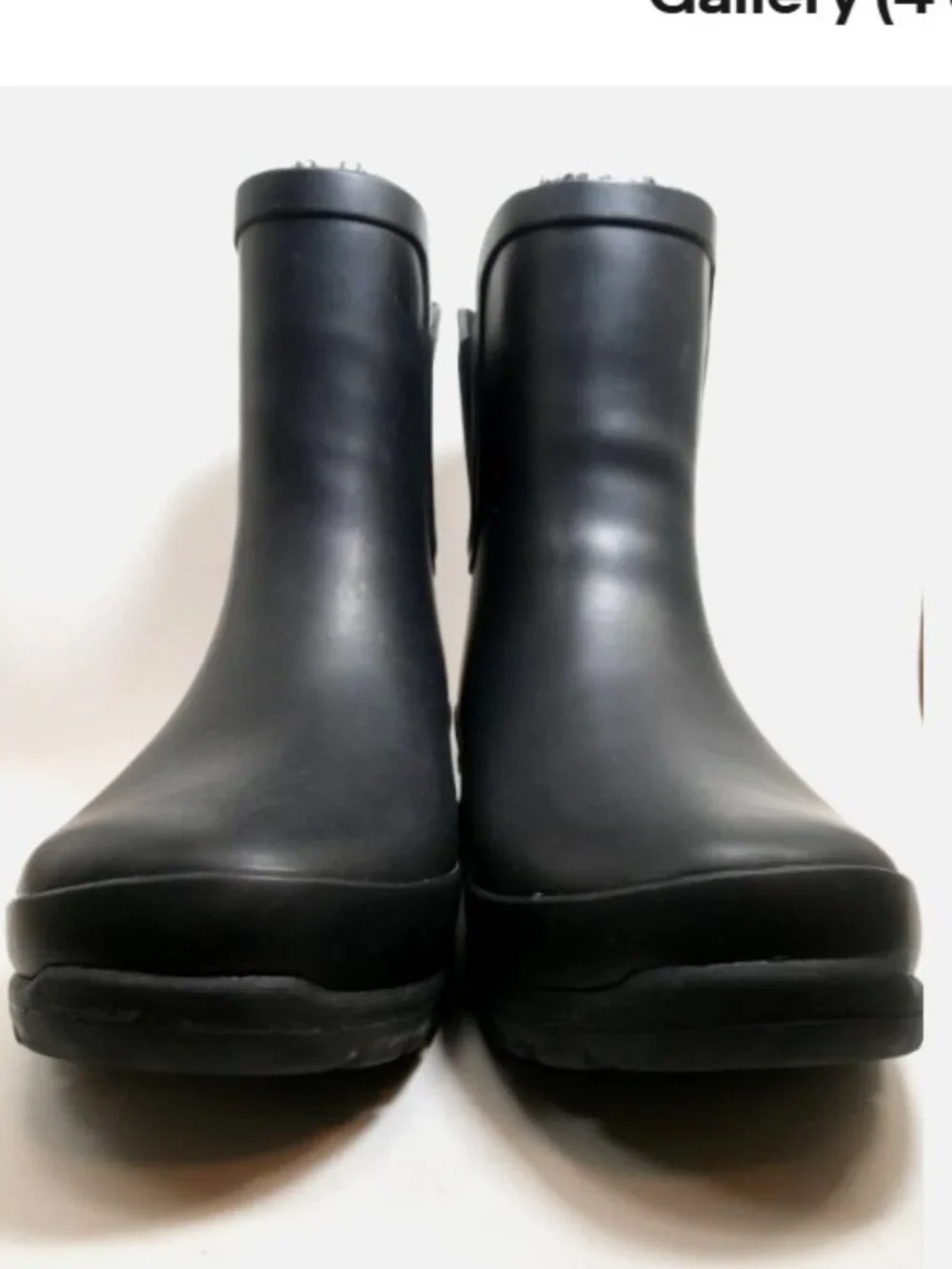 Eddie Bauer Victoria Rubber Ankle Boots 10M Waterproof Rainboot Rain Black